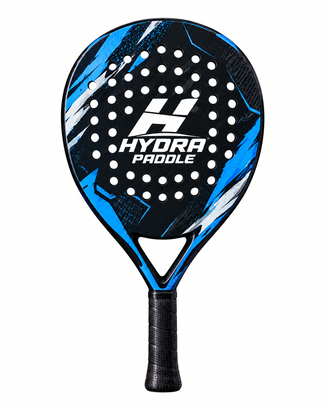 Hydra Padel racket HP-11008 with cushioned non-slip grip and moisture wicking overgrip