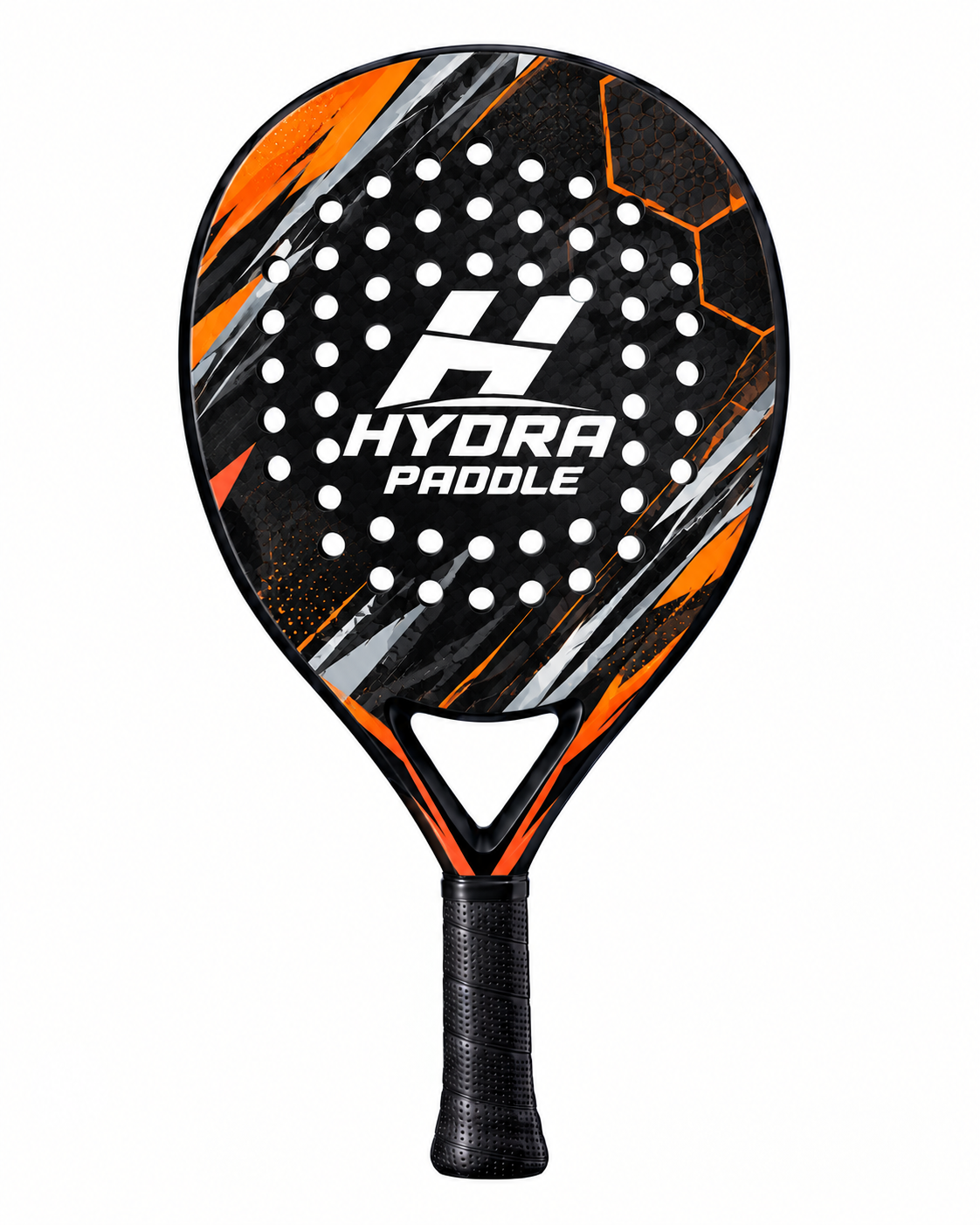 Hydra Padel racket HP-11012 with carbon fiberglass composite surface for power and spin